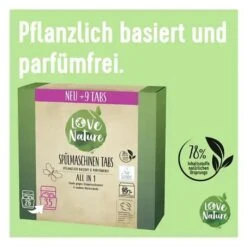 Love-Nature Spülmaschinentabs All In 1, Geschirr-Reiniger, Bio & Parfümfrei, 26 Tabs 10 Love-Nature Spülmaschinentabs All In 1, Geschirr-Reiniger, Bio & Parfümfrei, 26 Tabs -Hause Gemischtwaren Geschäft 00690dea8a28ef21a49c606603670396311b3575 spuelmaschinentabs love nature all in 1