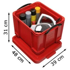Really-Useful-Box Aufbewahrungsbox 35R, 35Liter, Mit Deckel, Kunststoff, Rot, 48 X 39 X 31cm -Hause Gemischtwaren Geschäft 14e5cdc462f22fb4e63b296956263435d627fea8 aufbewahrungsbox really useful box 35r 35liter