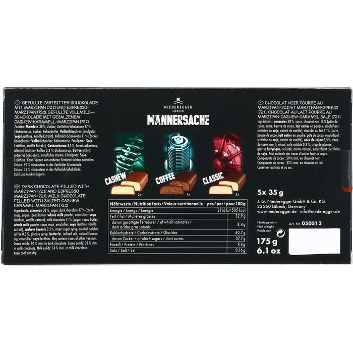 Niederegger Marzipan Mini-Brote Männersache, Be Strong, 5 Stück, 175g 3 Niederegger Marzipan Mini-Brote Männersache, Be Strong, 5 Stück, 175g – Bild 3