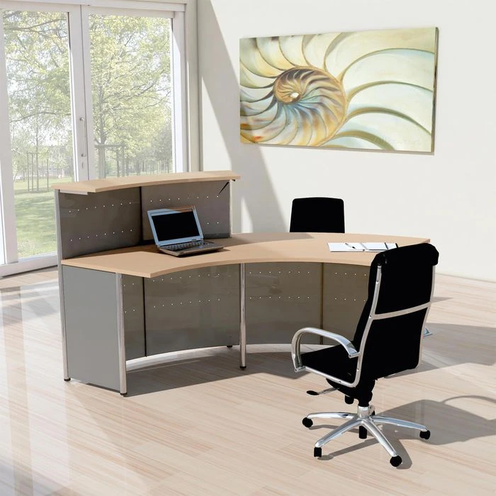 Kerkmann Empfangstheke Genua 3995, Silber / Buche, 116 X 115 X 70, Grundtheke Gerade 4 Kerkmann Empfangstheke Genua 3995, Silber / Buche, 116 X 115 X 70, Grundtheke Gerade – Bild 4