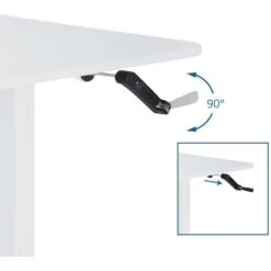 HJh-OFFICE Schreibtisch Stand CR, Weiß, Manuell Verstellbar Mit Kurbel 120 X 74-123 X 60cm -Hause Gemischtwaren Geschäft 2179f39a2b2ee08cf404cc2bcb7ac6afa958672c schreibtisch hjh office stand cr weiss