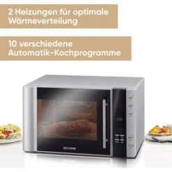 Severin Mikrowelle MW 7775, Mit Grill, 900 Watt, Grill 1100 W, Heißluft, 30 Liter, Silber -Hause Gemischtwaren Geschäft 230930496494917d17940be772628f69173efa2b mikrowelle severin mw 7775 mit grill
