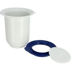 Emsa Rührschüssel Superline 2152121200, 1 L, Kunststoff, Weiß/blau, Mit Spritzschutz Und Deckel -Hause Gemischtwaren Geschäft 29221762c53461d71cb885aec4dc39ef4b8ac58a ruehrschuessel emsa superline 2152121200 1 l