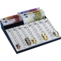 Wedo 160790037 Zählbrett Münzen Euro Lose Rillen