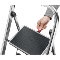 Hailo Klapptritt StandardLine K60, 4392-801, Aus Aluminium, Standhöhe 47cm, 2 Stufen, Silber -Hause Gemischtwaren Geschäft 32755cbbc7e74fb31551f32d7201683dcf898a86 klapptritt hailo k60 4392 801 aus aluminium