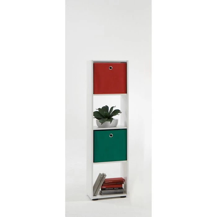 FMD-Möbel Bücherregal Mega 4, 248-004, Weiß, Aus Holz, 36,5 X 138,5 X 33cm, 4 Fächer 4 FMD-Möbel Bücherregal Mega 4, 248-004, Weiß, Aus Holz, 36,5 X 138,5 X 33cm, 4 Fächer – Bild 4