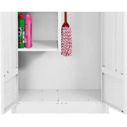 G-Office Mehrzweckschrank CLC/HD.1880, Aus Metall, 80 X 180 X 50cm, Weiß -Hause Gemischtwaren Geschäft 4c104ec184038b9934cfcc4db0aa44524041ed26 mehrzweckschrank g office clchd.1880 aus metall