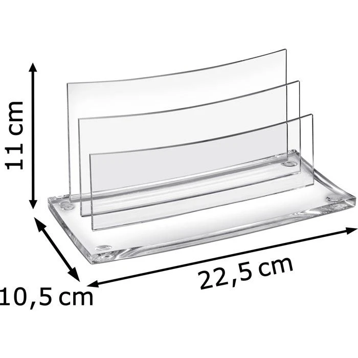 Cep Briefständer AcryLight, 1004500111, Glasklar, Aus Acryl, 2 Fächer 4 Cep Briefständer AcryLight, 1004500111, Glasklar, Aus Acryl, 2 Fächer – Bild 4