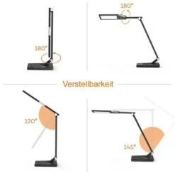 TaoTronics Schreibtischlampe TT-DL16 LED, Dimmbar, Anthrazit, Nachtlicht, Mit Standfuß -Hause Gemischtwaren Geschäft 5e0aa26f644161ffddfca879508e14276d70b6e1 schreibtischlampe taotronics tt dl16 led