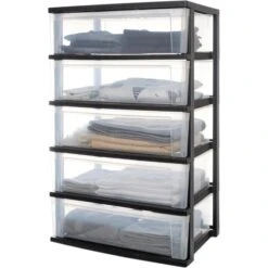 Iris Rollcontainer NSW-605, Kunststoff, Schwarz, Mit 5 Schüben A 34 Liter, 60 X 95 X 41cm -Hause Gemischtwaren Geschäft 769974eb364e3faf12f8bfde1d149e45140447c5 rollcontainer iris nsw 605 kunststoff schwarz