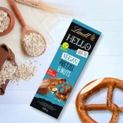 Lindt Tafelschokolade Hello Pretzel & Nuts, Vegan, 100g -Hause Gemischtwaren Geschäft 7bb530a79f69af9cb097f5faebd1c48a6bd915c1 tafelschokolade lindt hello pretzel und nuts vegan