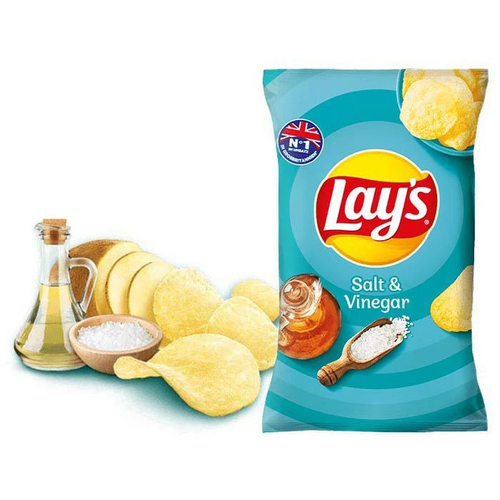 Lays Chips Salt & Vinegar, Kartoffelchips, 150g 2 Lays Chips Salt & Vinegar, Kartoffelchips, 150g – Bild 2