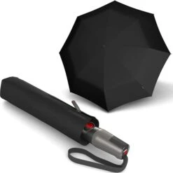 Knirps Regenschirm T.400 Extra Large Duomatic, Black, Taschenschirm, Auf-Zu-Automatik, Geschlossen 28cm