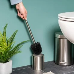 Bremermann WC-Bürste WC-Garnitur, Silber, Bürstenhalter Aus Edelstahl, Inkl. 3 Ersatzköpfe -Hause Gemischtwaren Geschäft ad4d8f5740f34423702700da5707e48995478546 wc buerste bremermann wc garnitur silber