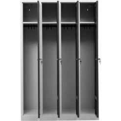 G-Office Spind WRC/4.18117, Anthrazit, 4 Abteile Mit Sockel, BxT: 117 X 50cm -Hause Gemischtwaren Geschäft b3a2214b1e9b233b90701cc2e250fa854ac282c0 spind g office wrc4.18117 anthrazit