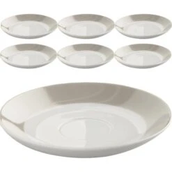 Van-Well Untertasse Vario, Taupe, Porzellan, Rund, Ø 14,5 Cm, 6 Stück