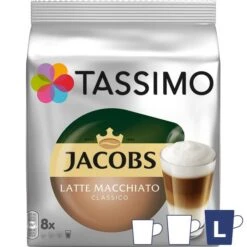 Tassimo Kaffeekapseln Jacobs Latte Macchiato, Classico, 16 Kapseln