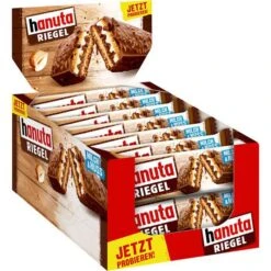 Hanuta Schokoriegel Riegel Milch & Nuss, 483g, Je 34,5g, 14 Riegel