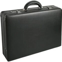 Aktenkoffer Echt Leder Schwarz Zahlenschloss D&N 2632