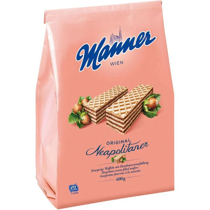 Manner Waffeln Schnitten Original Neapolitaner, 400g 1 Manner Waffeln Schnitten Original Neapolitaner, 400g