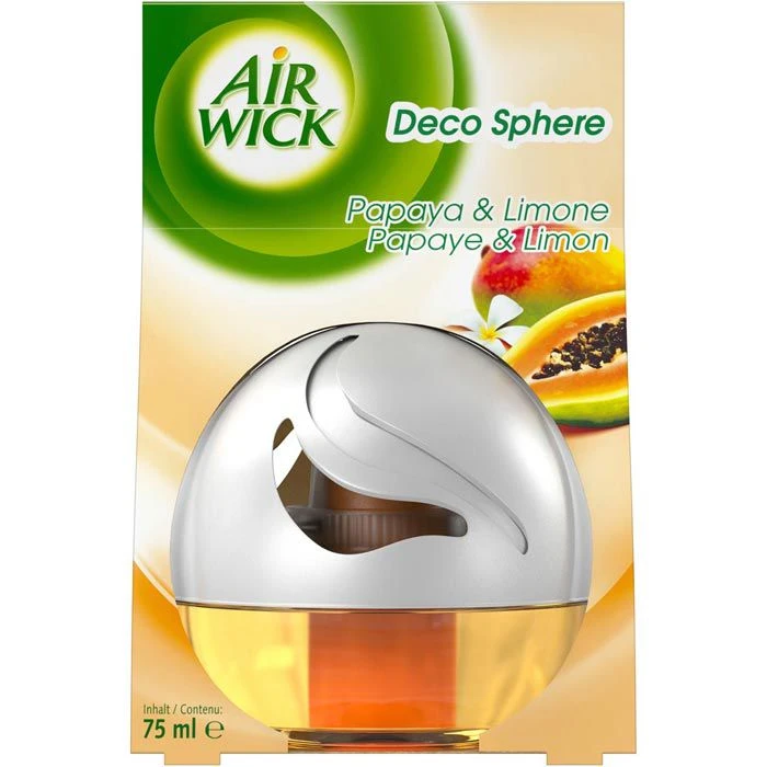 Airwick Raumduft Decosphere, 75 Ml, Mit Docht, Papaya Und Limone 1 Airwick Raumduft Decosphere, 75 Ml, Mit Docht, Papaya Und Limone