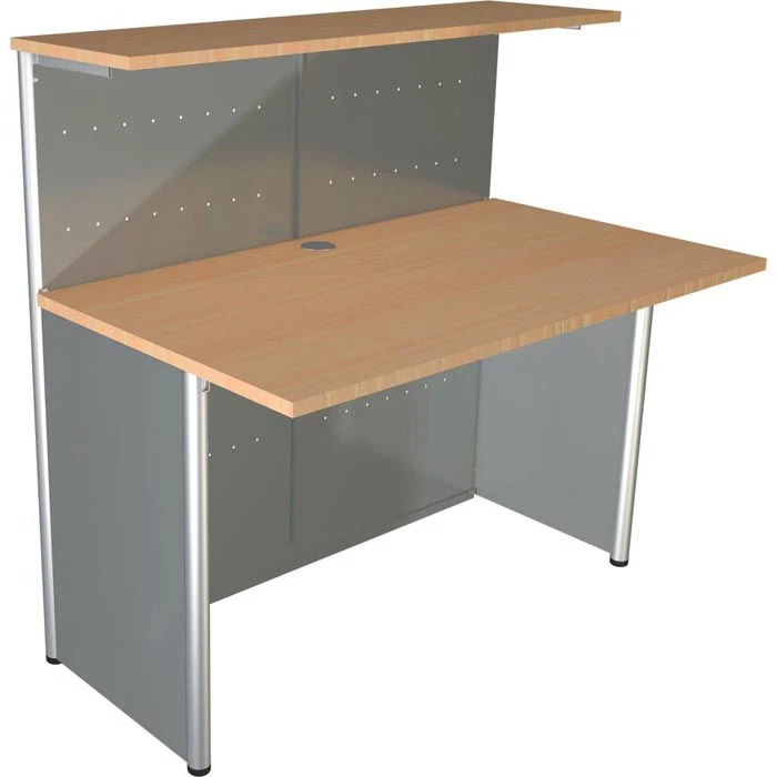 Kerkmann Empfangstheke Genua 3995, Silber / Buche, 116 X 115 X 70, Grundtheke Gerade 1 Kerkmann Empfangstheke Genua 3995, Silber / Buche, 116 X 115 X 70, Grundtheke Gerade