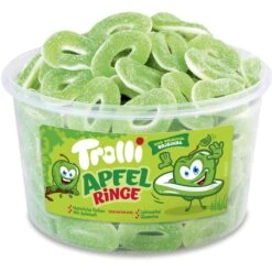 Trolli Fruchtgummis Apfelringe, 1200g, In Dose