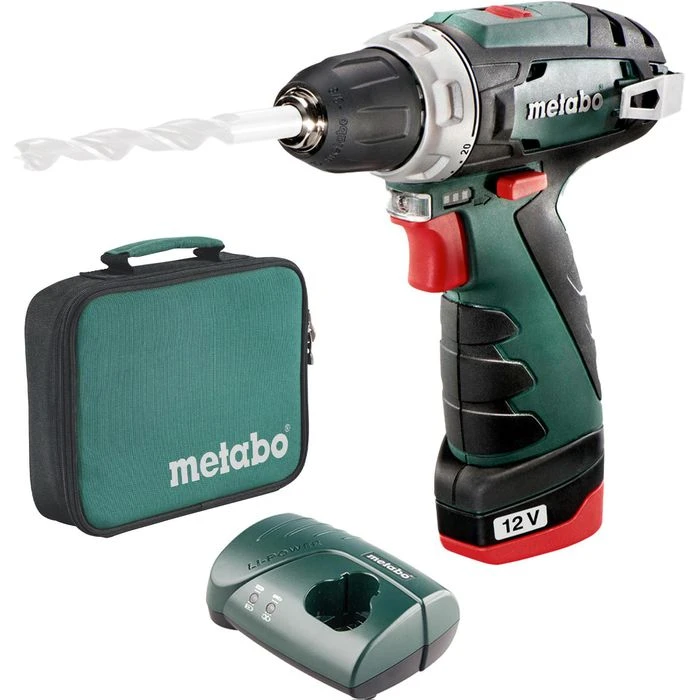 Metabo Akku-Bohrschrauber PowerMaxx BS, 10,8V / 2,0Ah, Mit Akku Und Tasche 1 Metabo Akku-Bohrschrauber PowerMaxx BS, 10,8V / 2,0Ah, Mit Akku Und Tasche